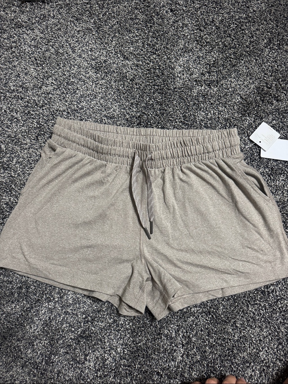 Yogalicious HTR Leafless Tree Knit Lounge Shorts in Taupe